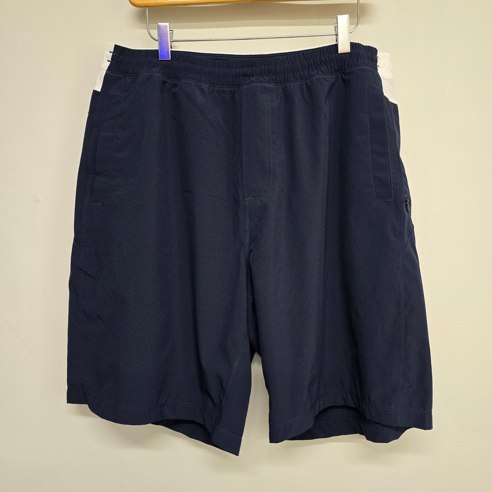 Birddogs‎ Gym Shorts Mens XXL Navy Blue Built-in Liner Sporty Athleisure